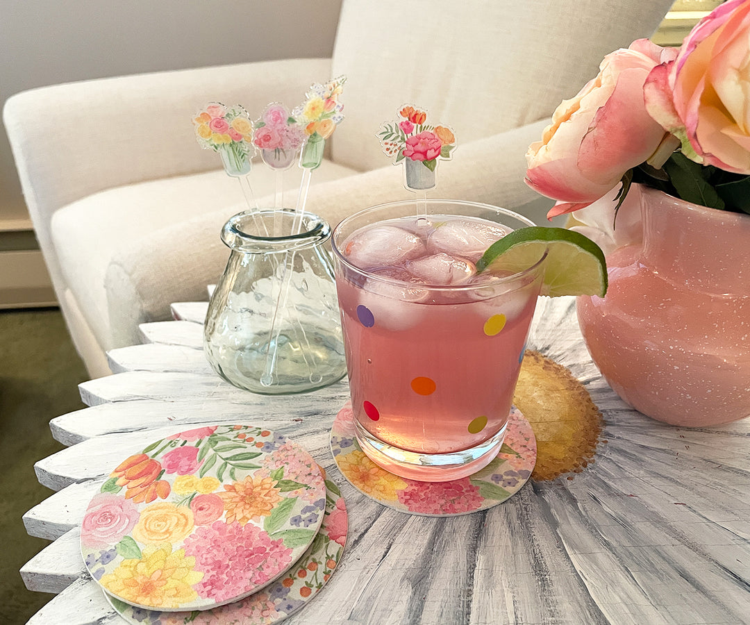 Elegant Bouquet Drink Coasters