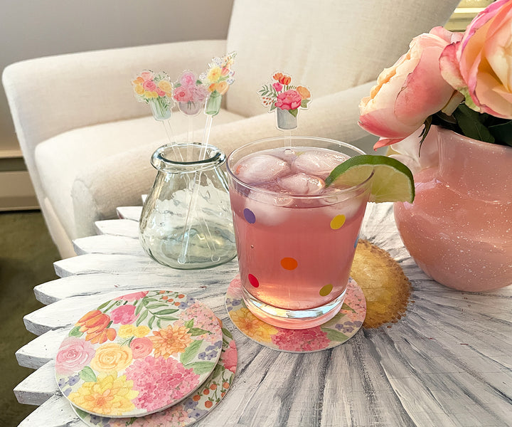 Elegant Bouquet Drink Coasters
