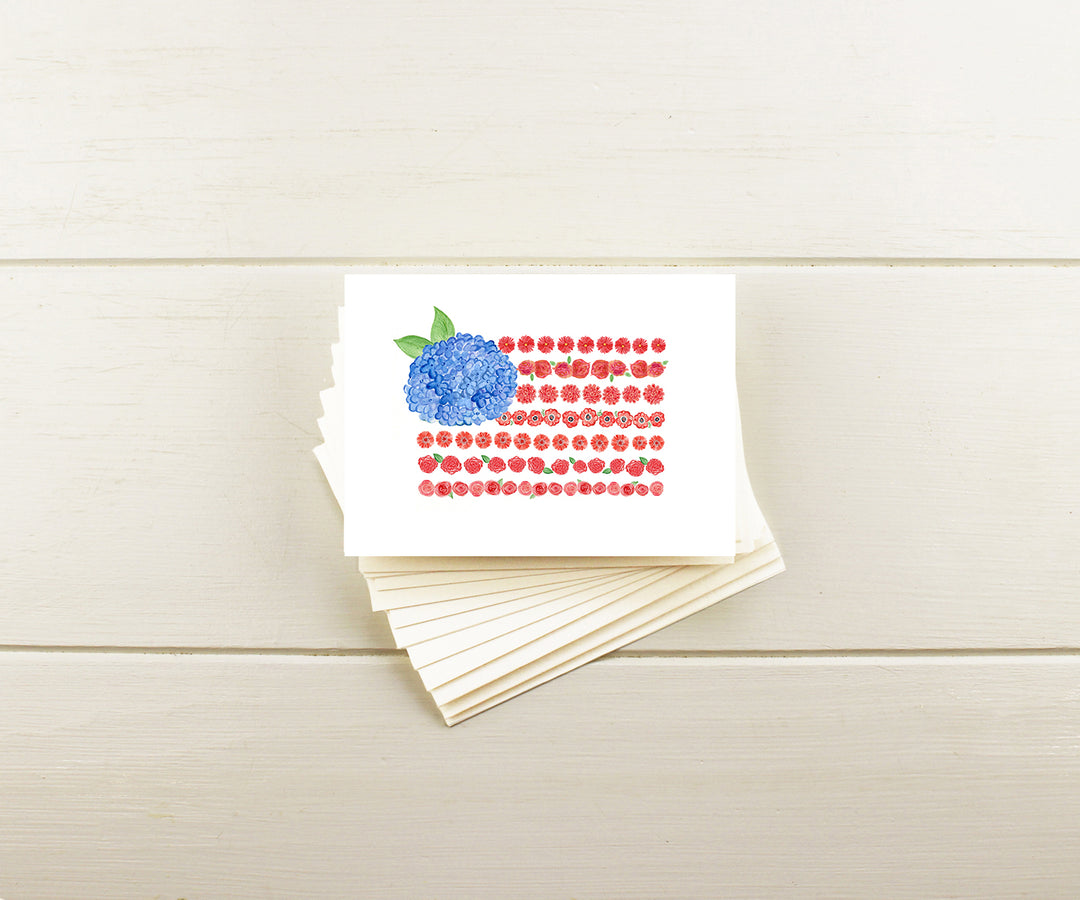 Floral Flag Note Cards