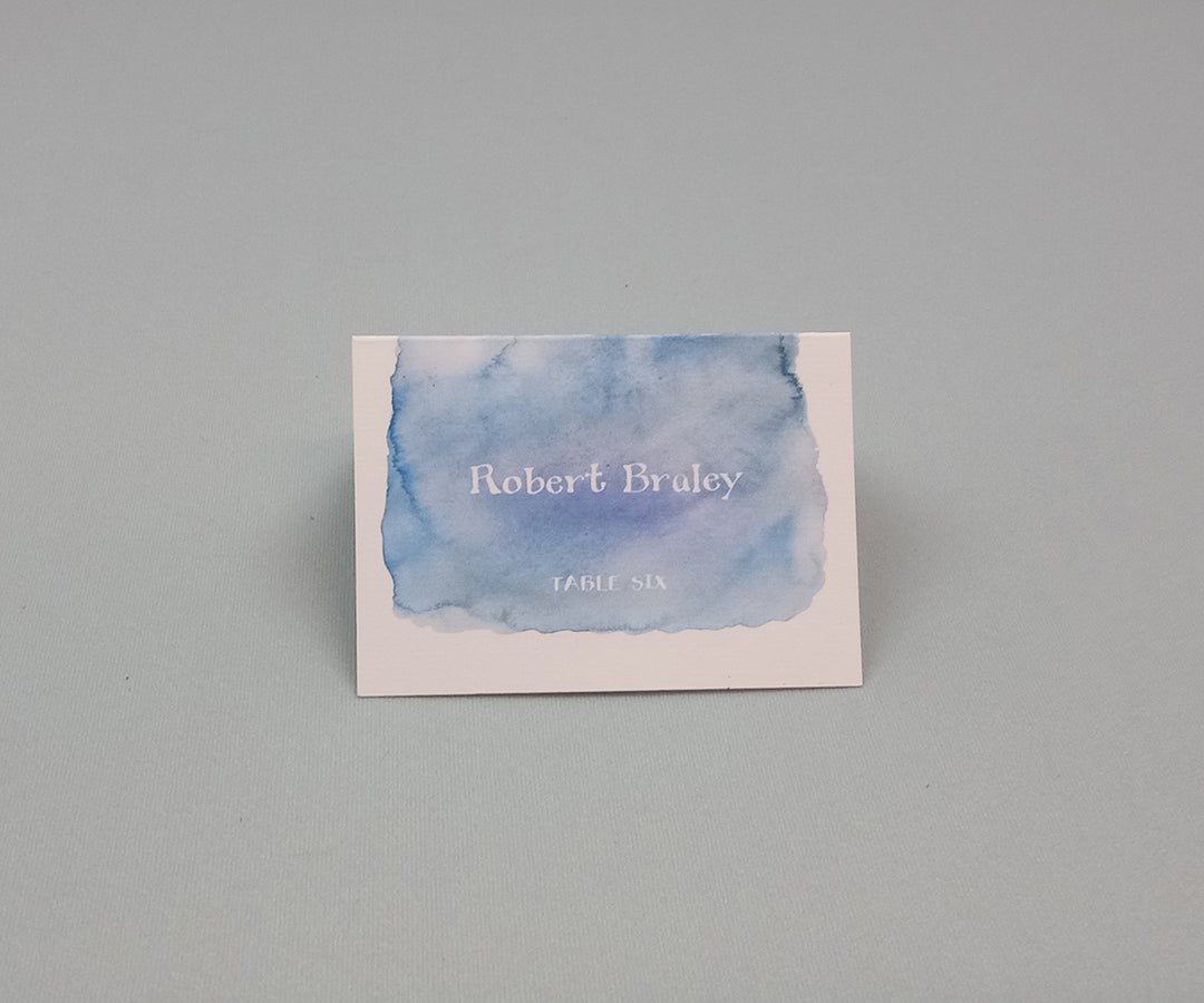 watercolor wash escort card
