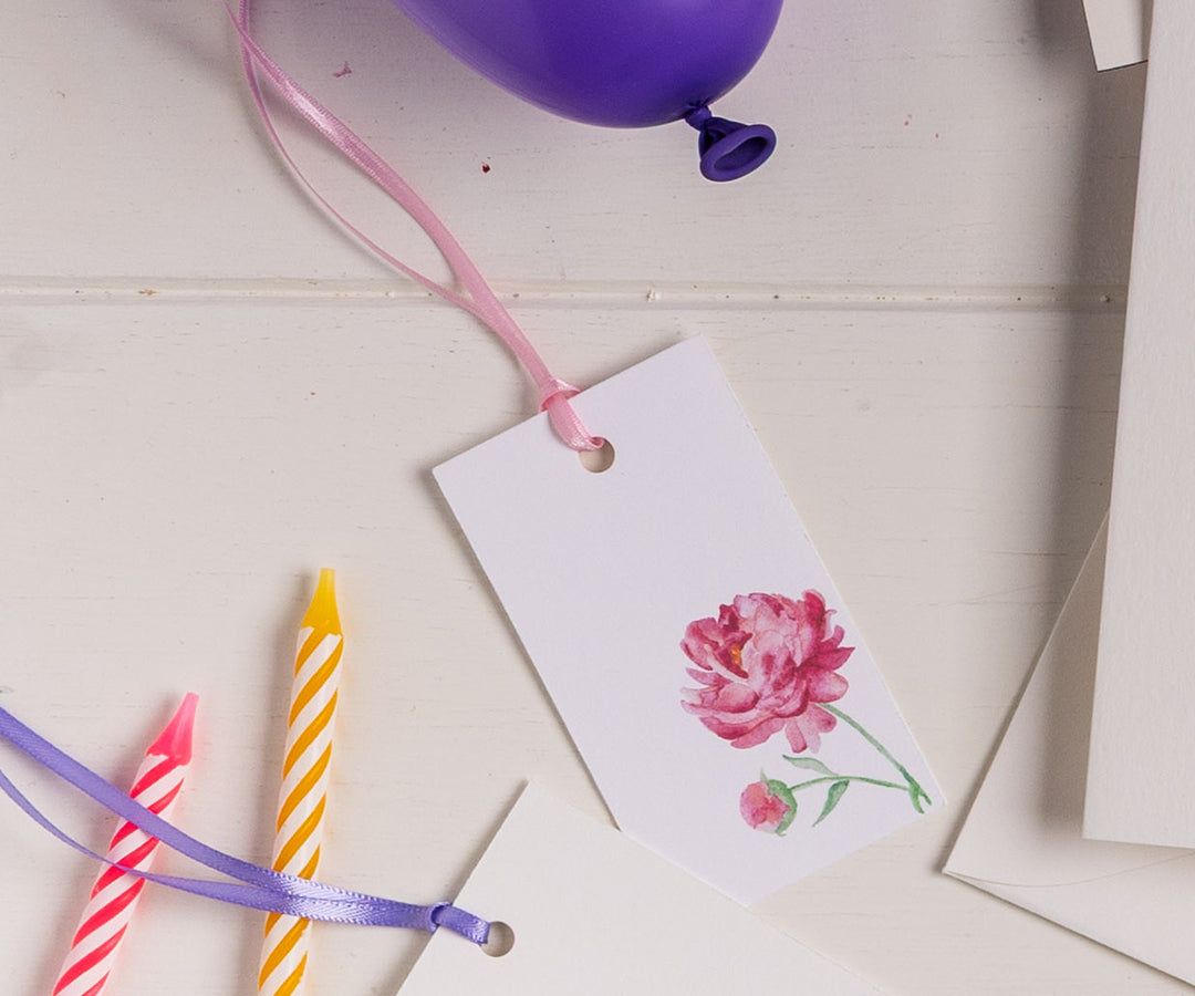 Pink Peony Gift Tags