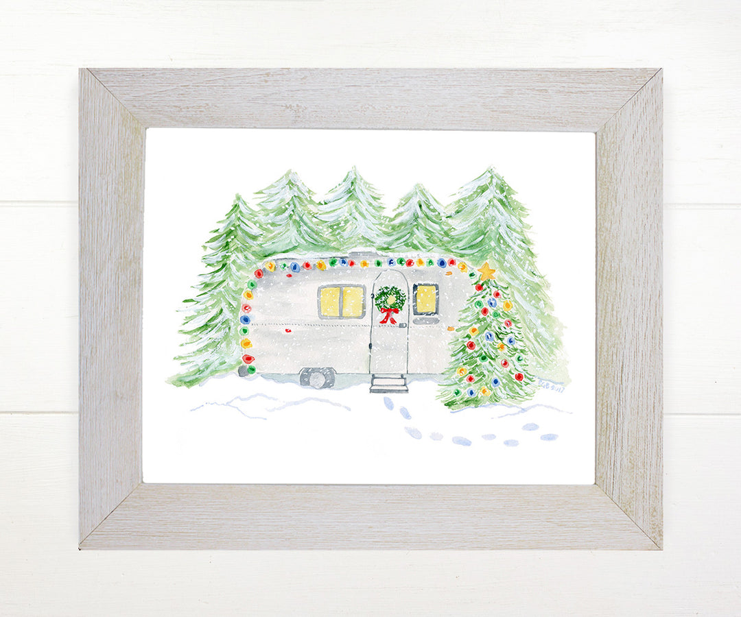 Glamping Christmas Print