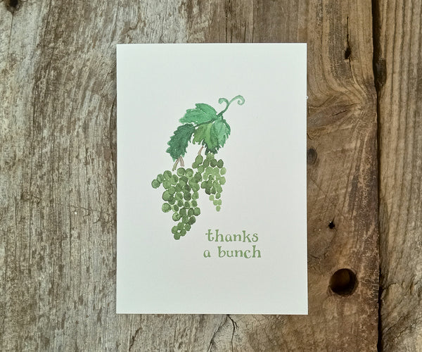 bunch of grapes thank you card