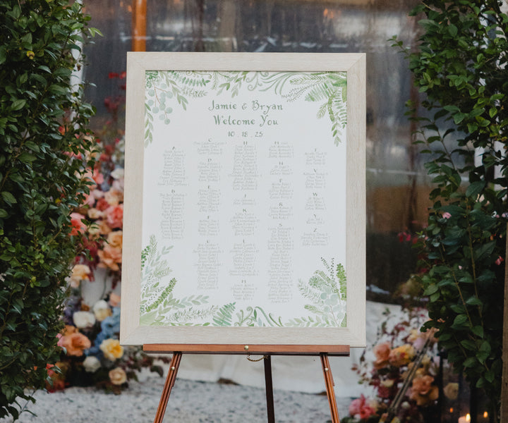 Greenery Seating Chart