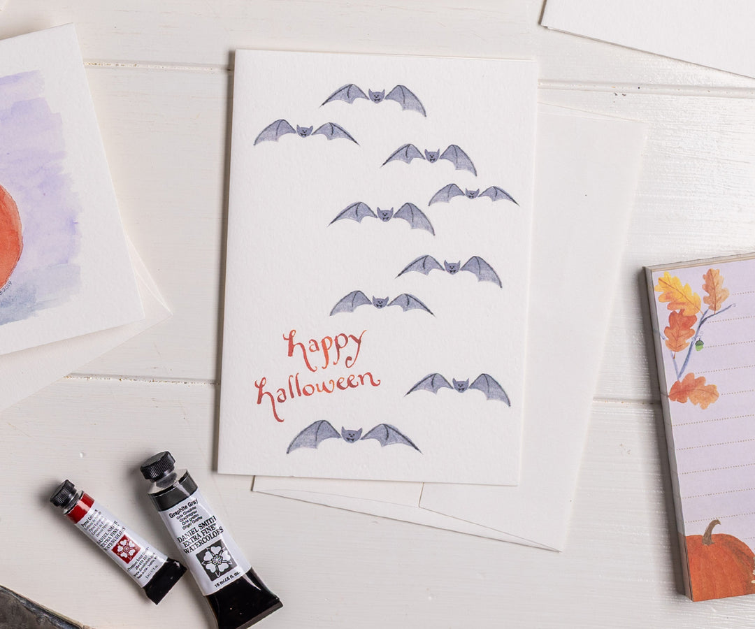 Bats Halloween Card