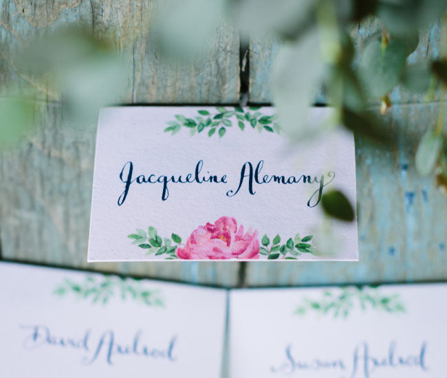Place Card Names in Hand Calligraphy