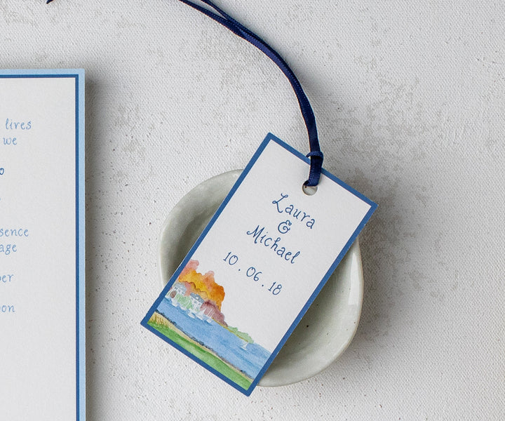 Harbor View wedding favor tag