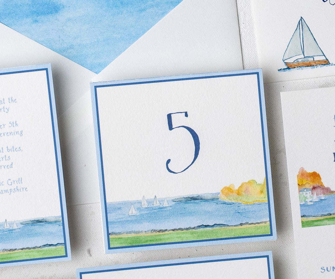 harbor view wedding table number