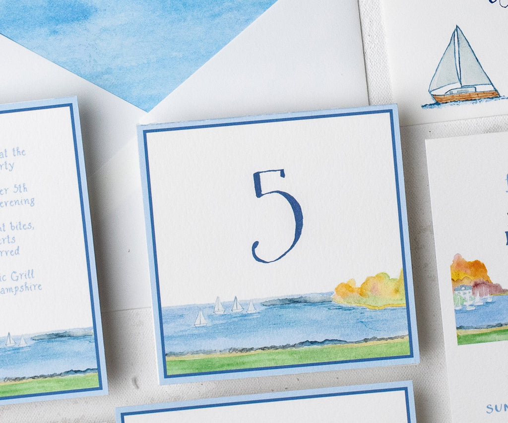 harbor view wedding table number
