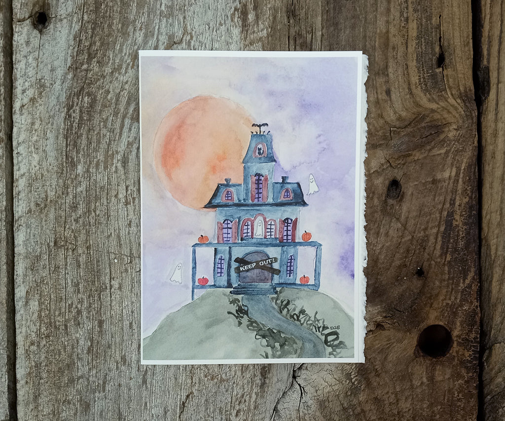 Haunted mansion Halloween card