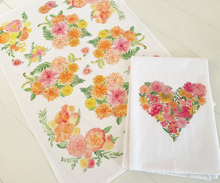 Elegant Bouquet Tea Towel