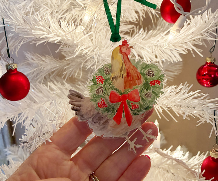 Holiday Hen Ornament