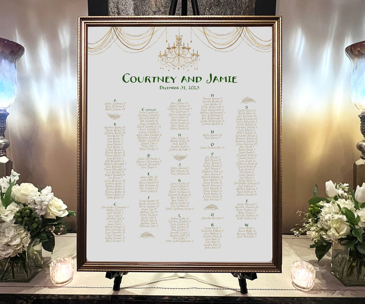 Hollywood Glam Seating Chart