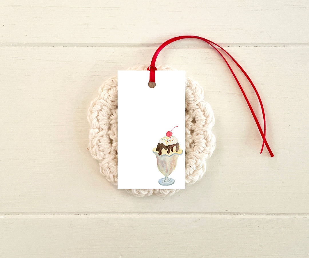 Hot Fudge Sundae Gift Tags