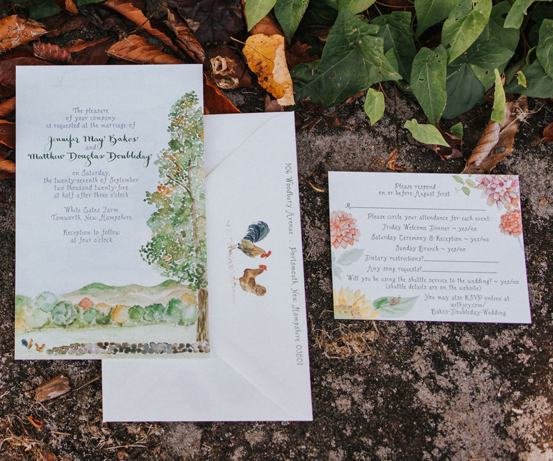 Early Autumn Farm Wedding Invitation