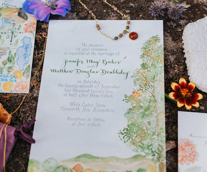 Early Autumn Farm Wedding Invitation
