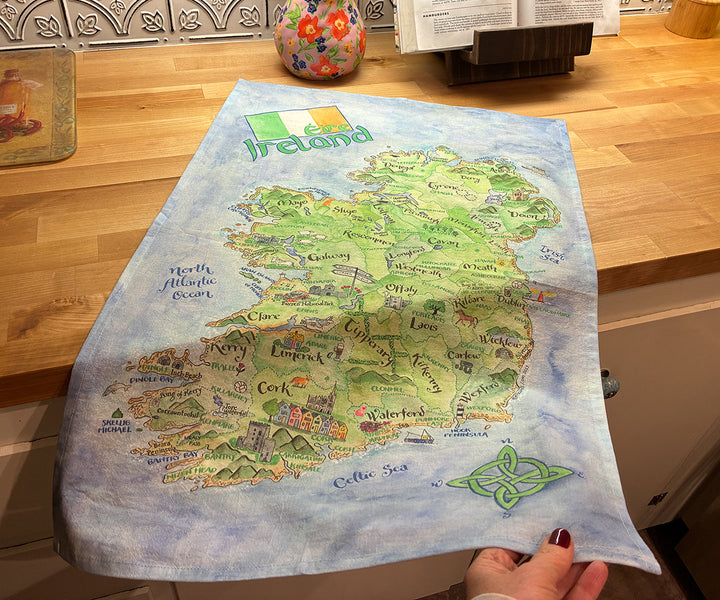 Ireland Map Tea Towel