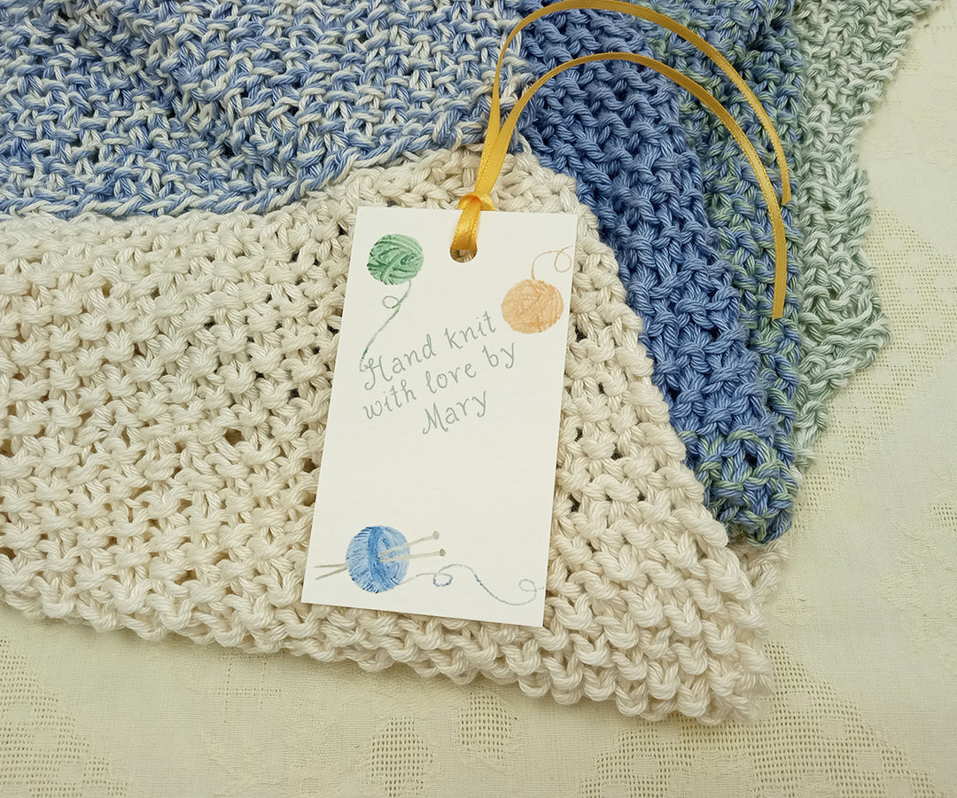 hand knit tags