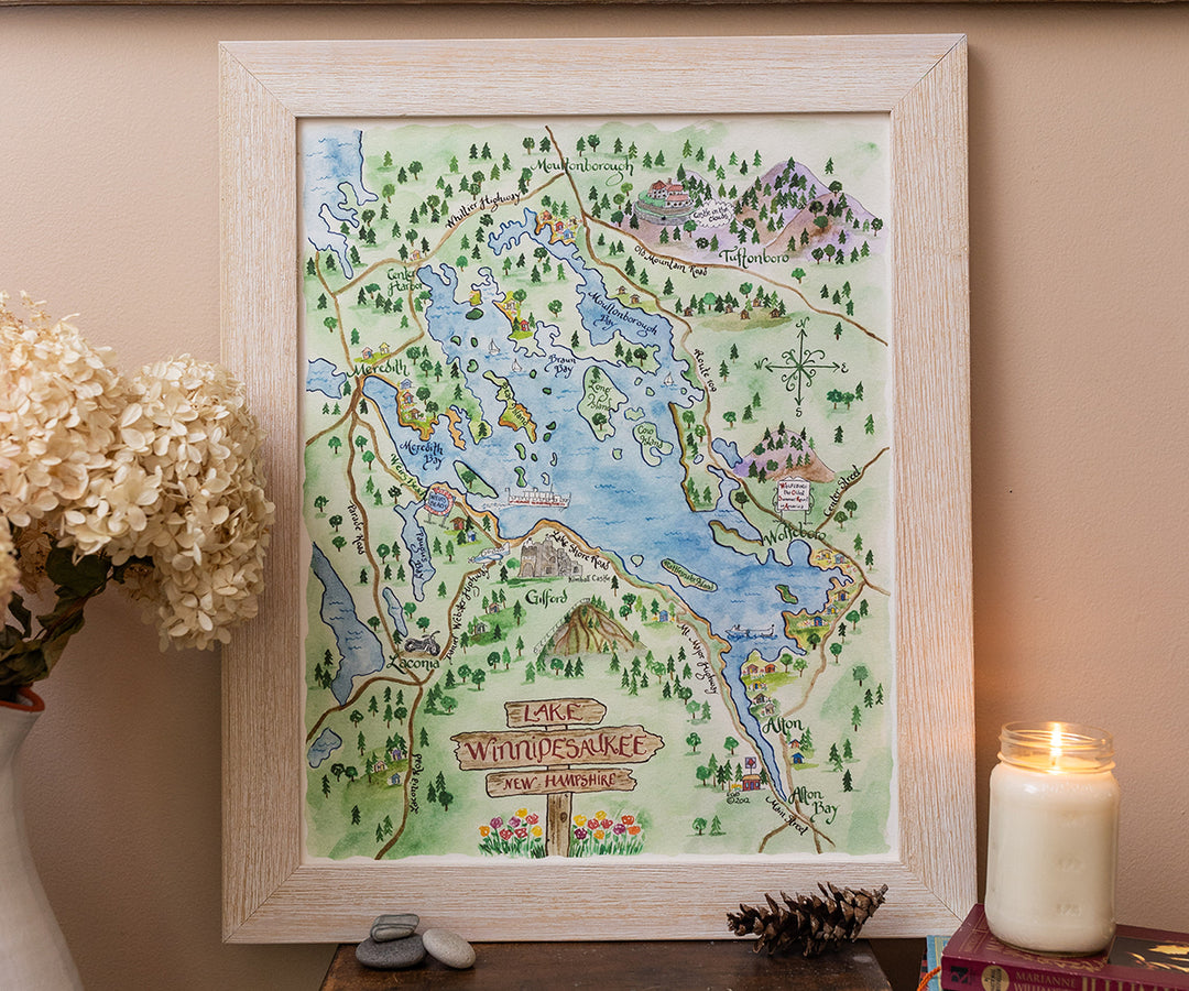 Map of Lake Winnipesaukee, NH