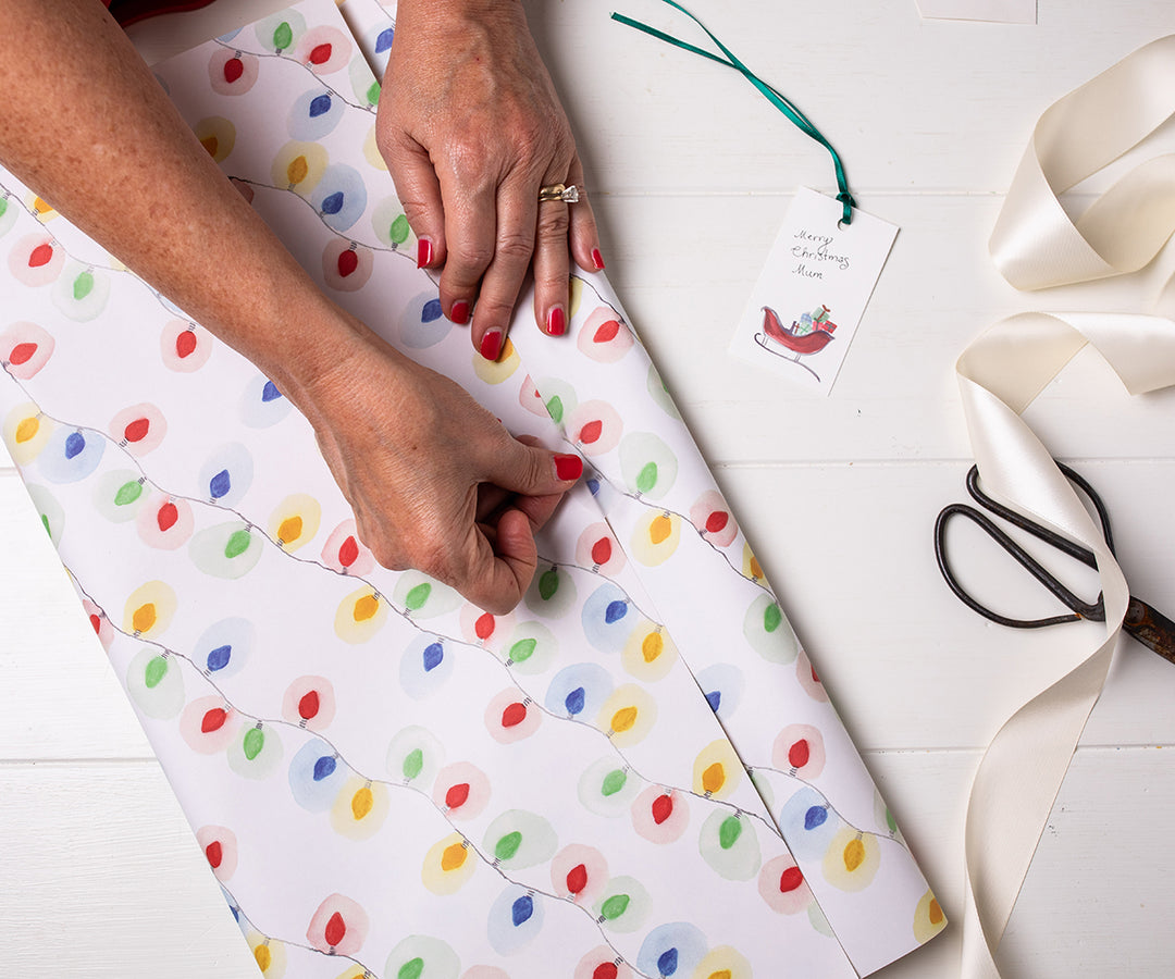 Holiday Lights 2-Sided Gift Wrap