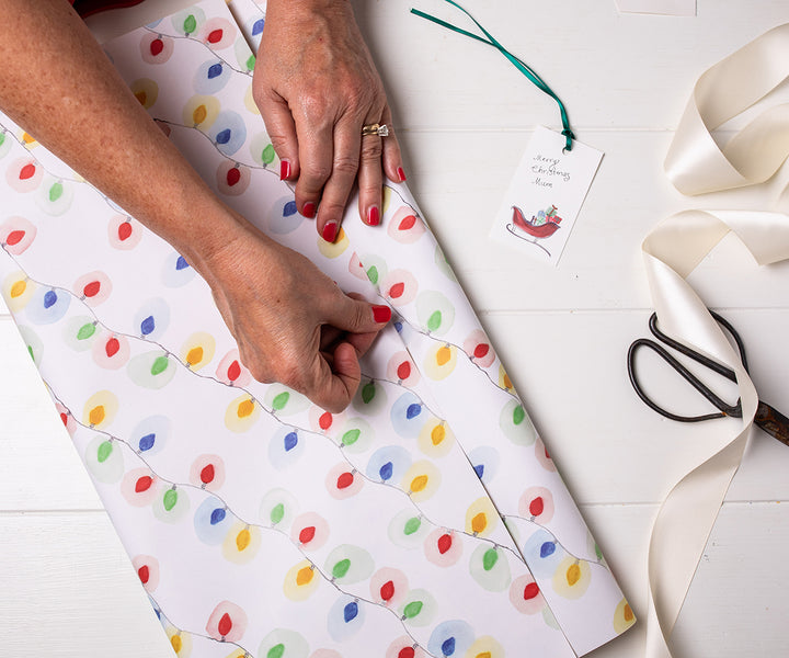 Holiday Lights 2-Sided Gift Wrap
