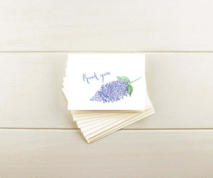 Lilac Thank You Note Cards
