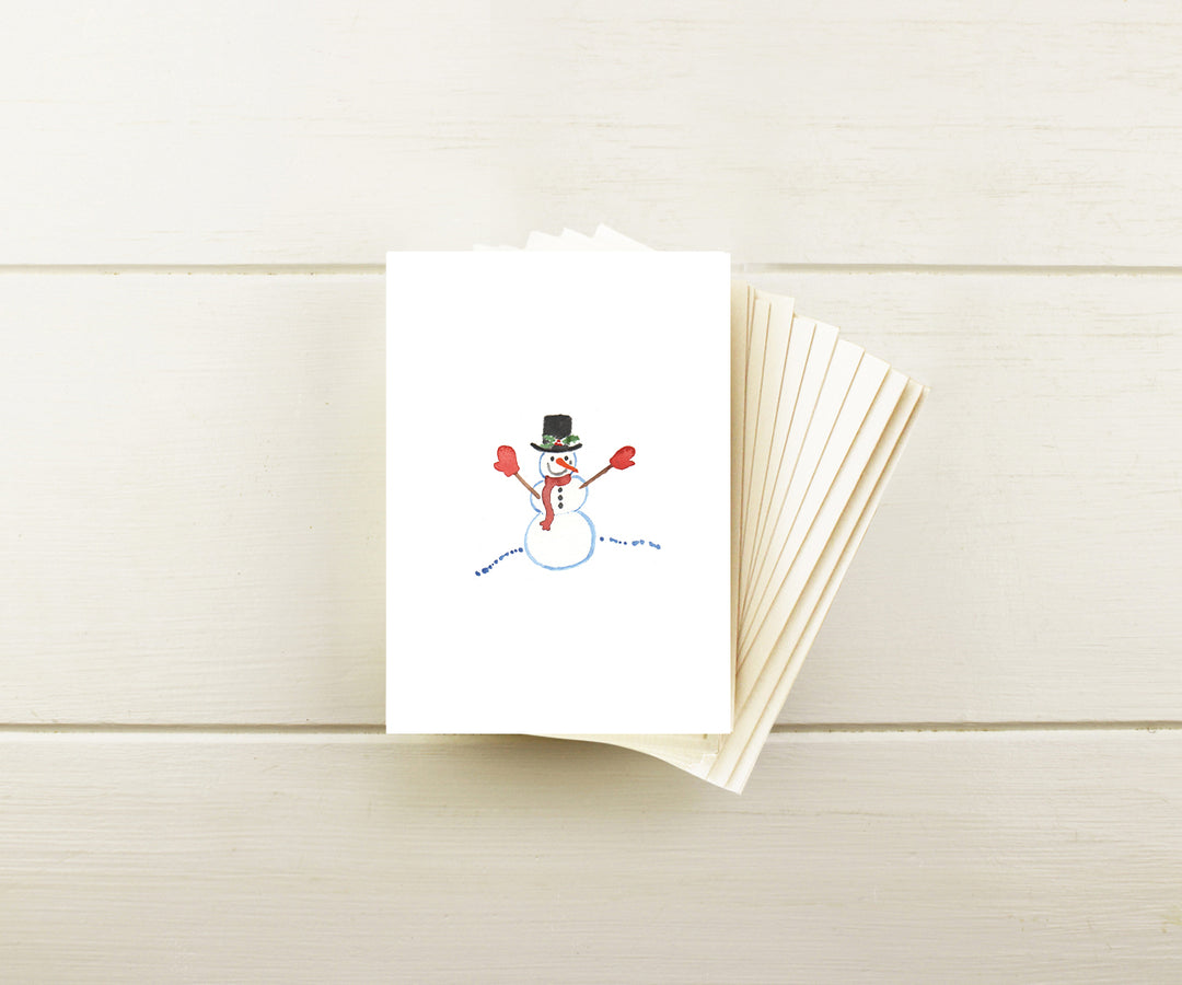 2007 Vintage Little Snowman Note Cards