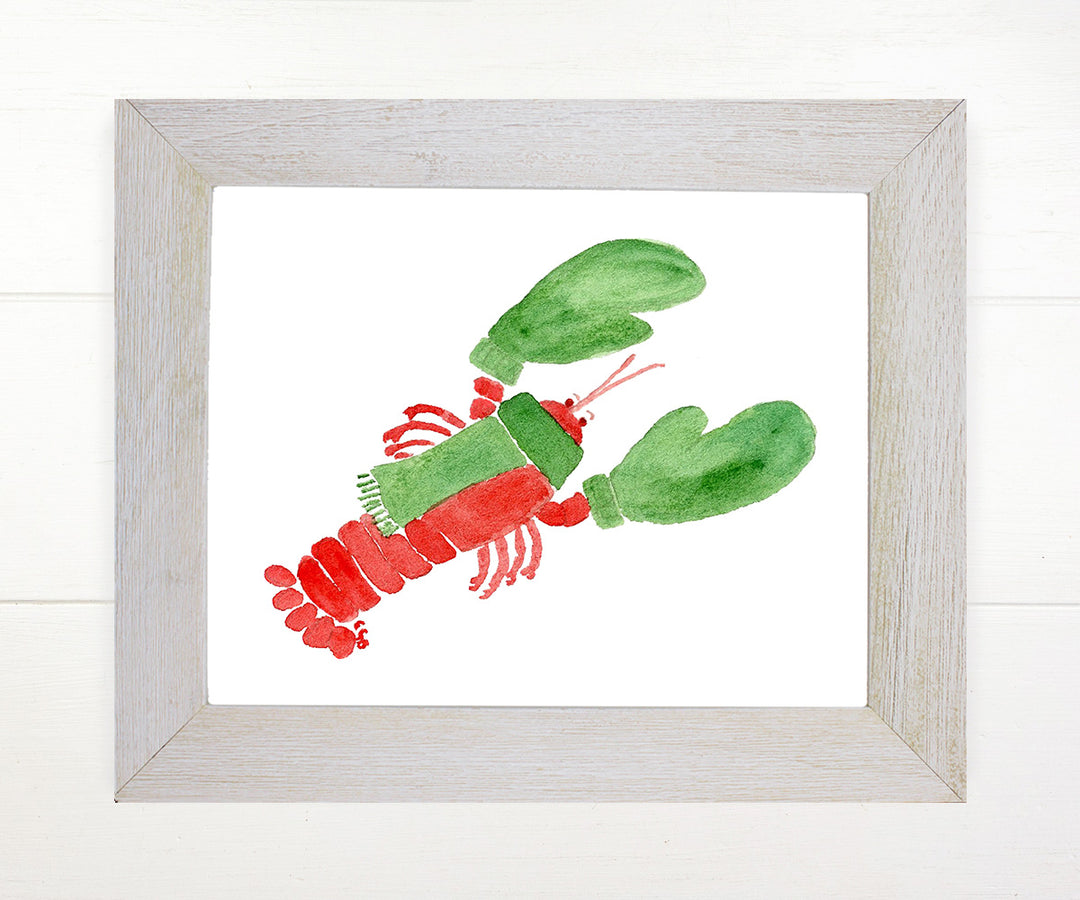 Lobster Christmas Print