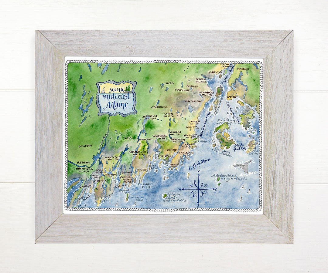 Map of Midcoast Maine