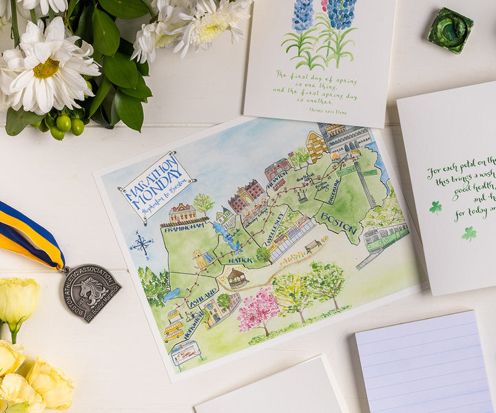 Boston Marathon Note Cards