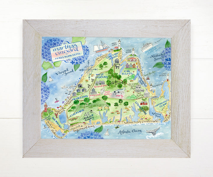 Map of Martha's Vineyard, MA