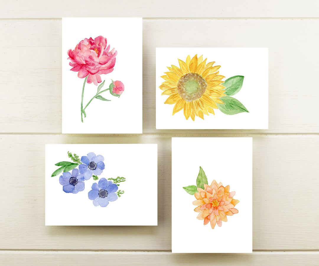 Mixed Blooms Note Cards