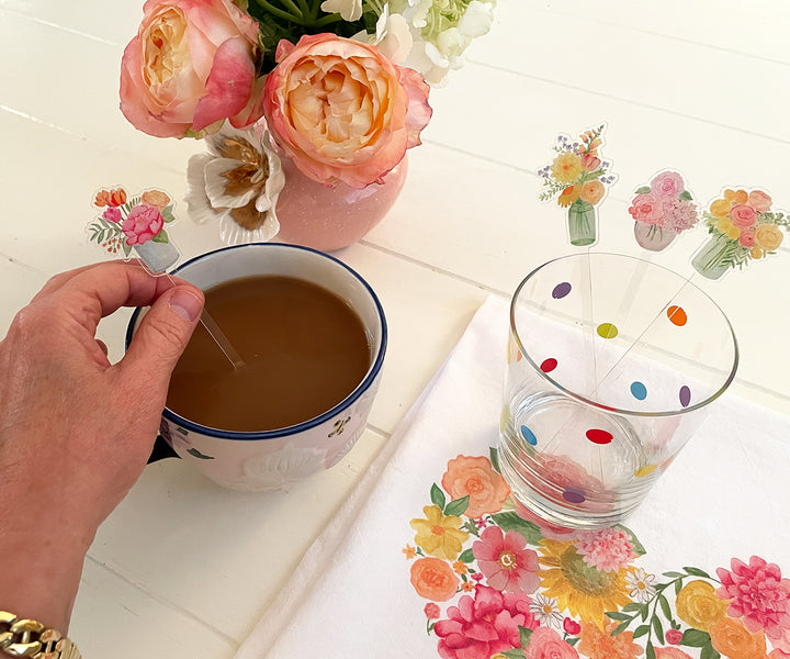 Beautiful Bouquets Acrylic Stir Sticks