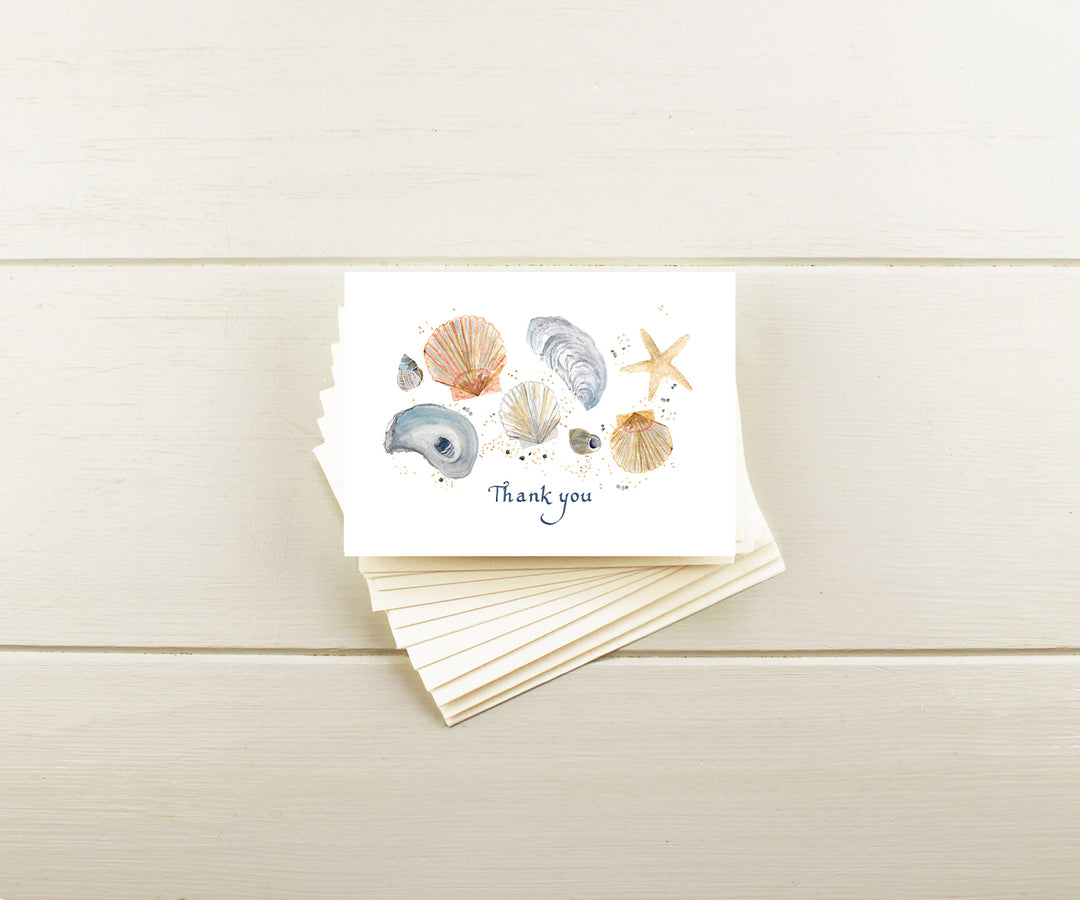Mixed Shells Thank You Note Cards