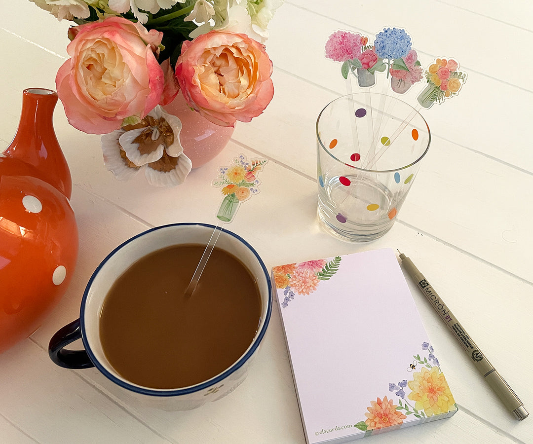 Beautiful Bouquets Acrylic Stir Sticks