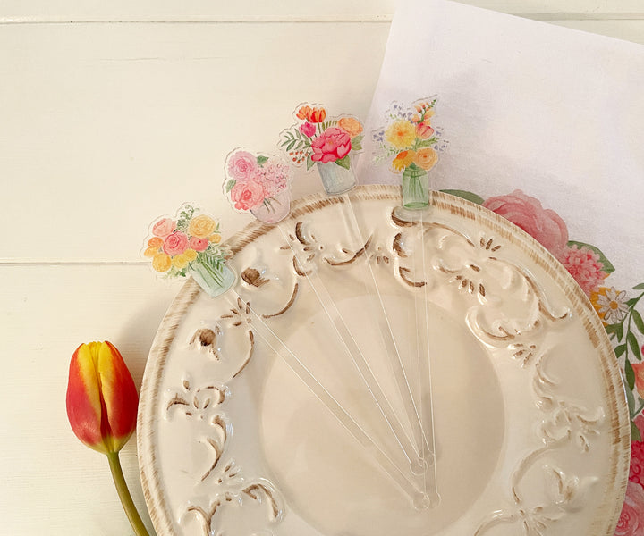 Beautiful Bouquets Acrylic Stir Sticks