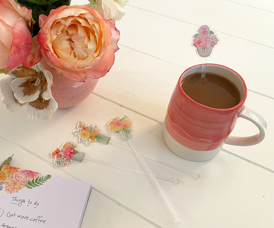 Beautiful Bouquets Acrylic Stir Sticks