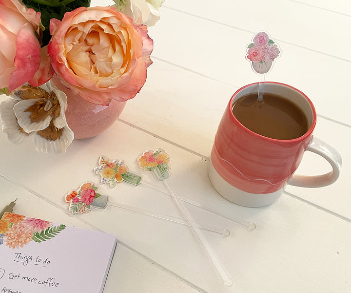 Beautiful Bouquets Acrylic Stir Sticks