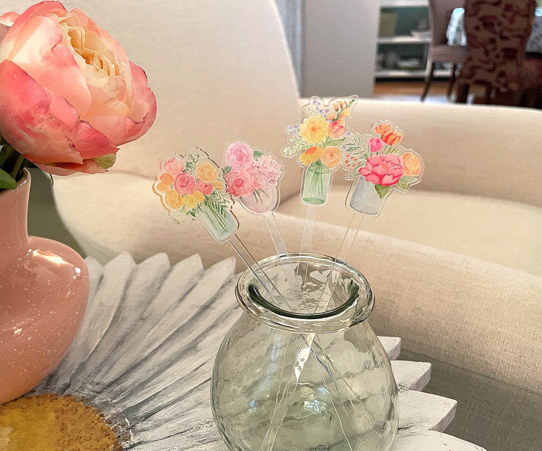 Beautiful Bouquets Acrylic Stir Sticks