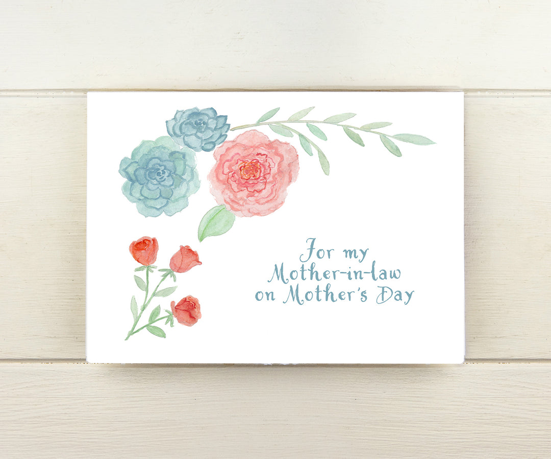 succulent mother's day card Mother-In-Law Succulent Mother's Day Card