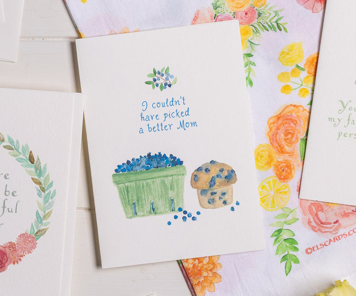 Blueberries Mother's Day Card