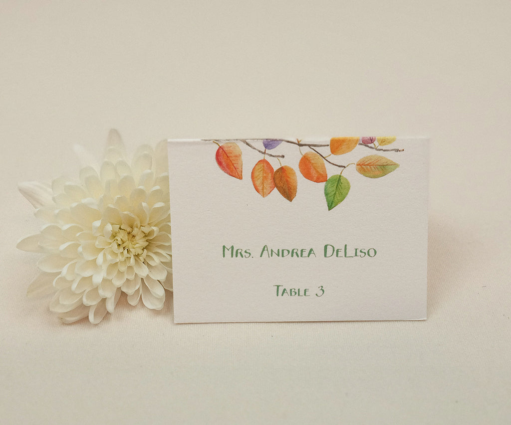 mountain in autumn place card