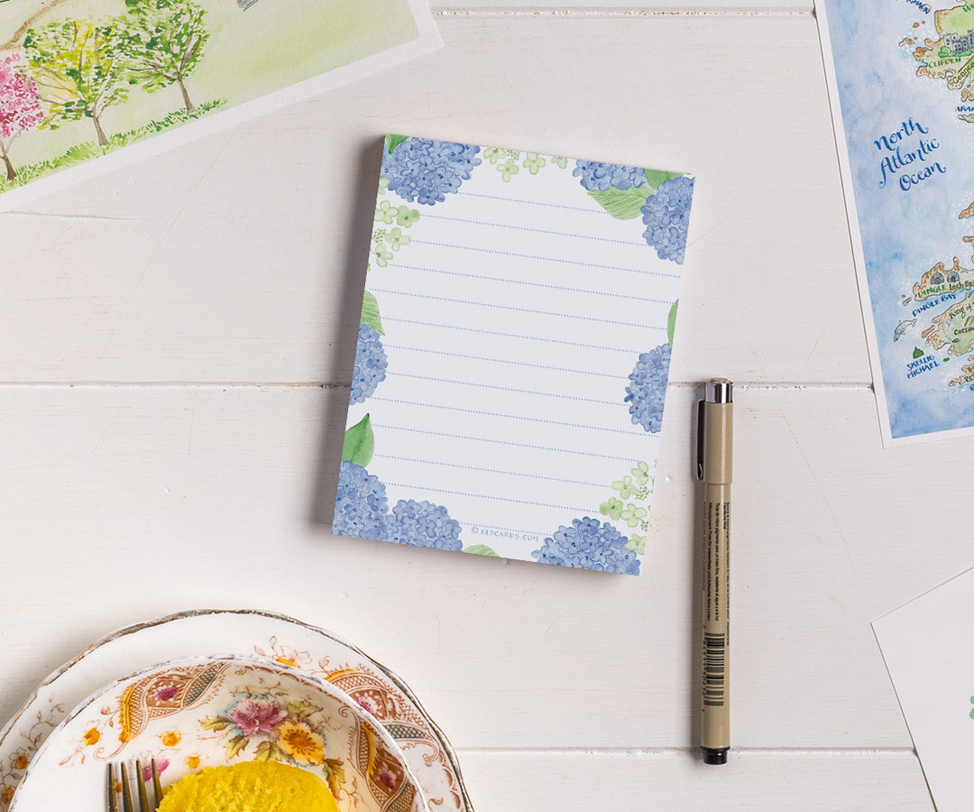 Mini Blue Hydrangea Notepad