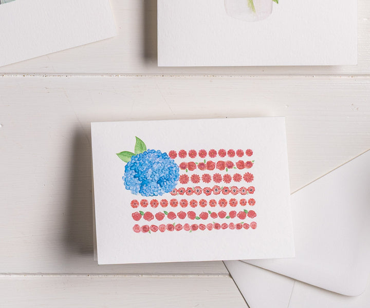 Floral Flag Note Cards