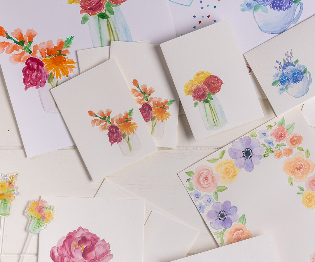 Romantic Bouquet Note Cards