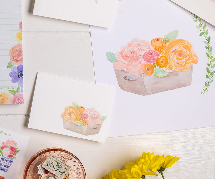 Romantic Bouquet Note Cards