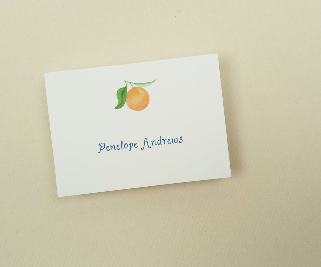Orange place card