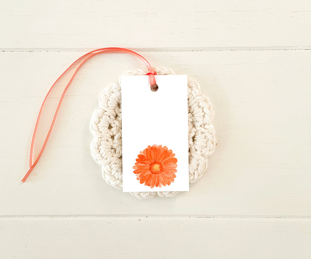 Orange Gerbera Gift Tags