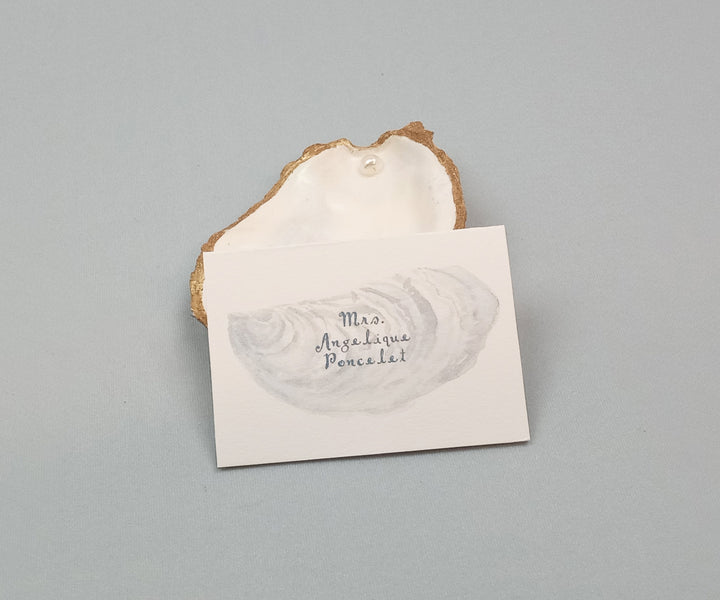 oyster shell place card