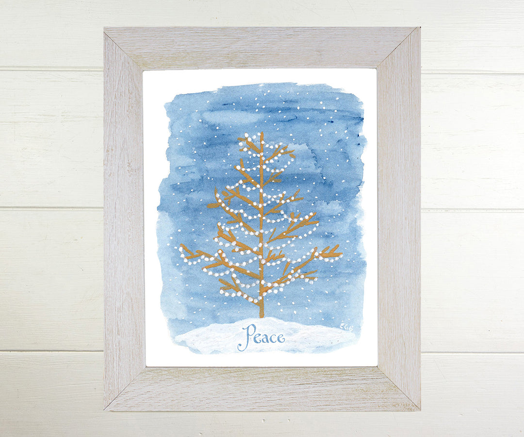 Peace Tree Christmas Print